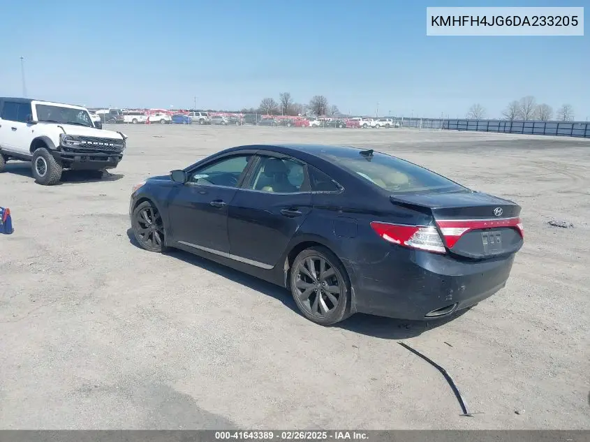 2013 Hyundai Azera VIN: KMHFH4JG6DA233205 Lot: 41643389