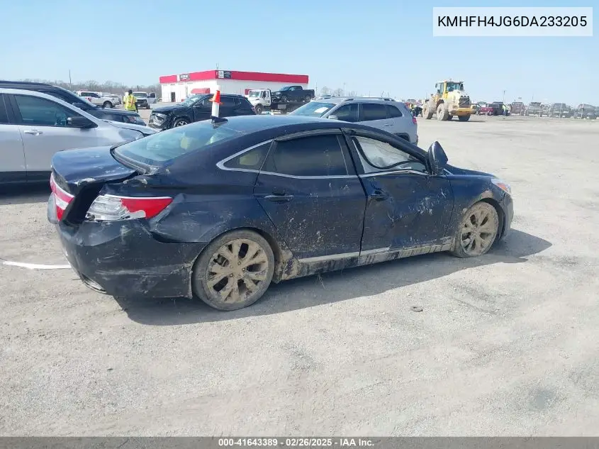 2013 Hyundai Azera VIN: KMHFH4JG6DA233205 Lot: 41643389