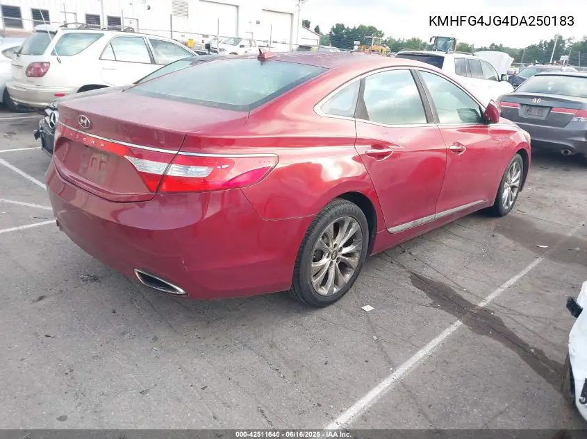 2013 Hyundai Azera VIN: KMHFG4JG4DA250183 Lot: 42511640