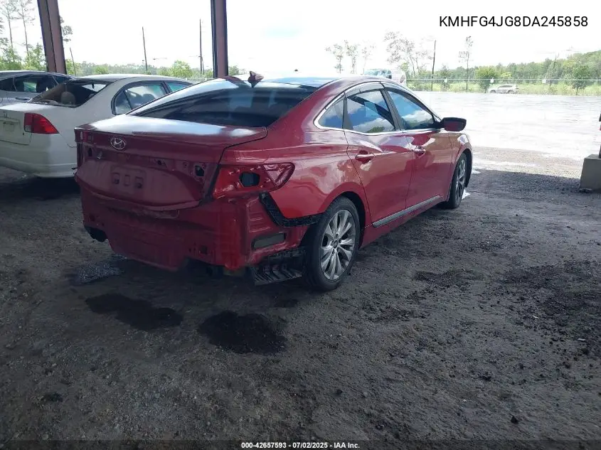 2013 Hyundai Azera VIN: KMHFG4JG8DA245858 Lot: 42657593