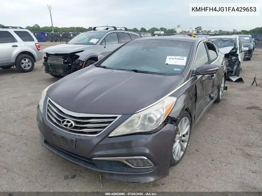 2015 Hyundai Azera Limited VIN: KMHFH4JG1FA429653 Lot: 42652060