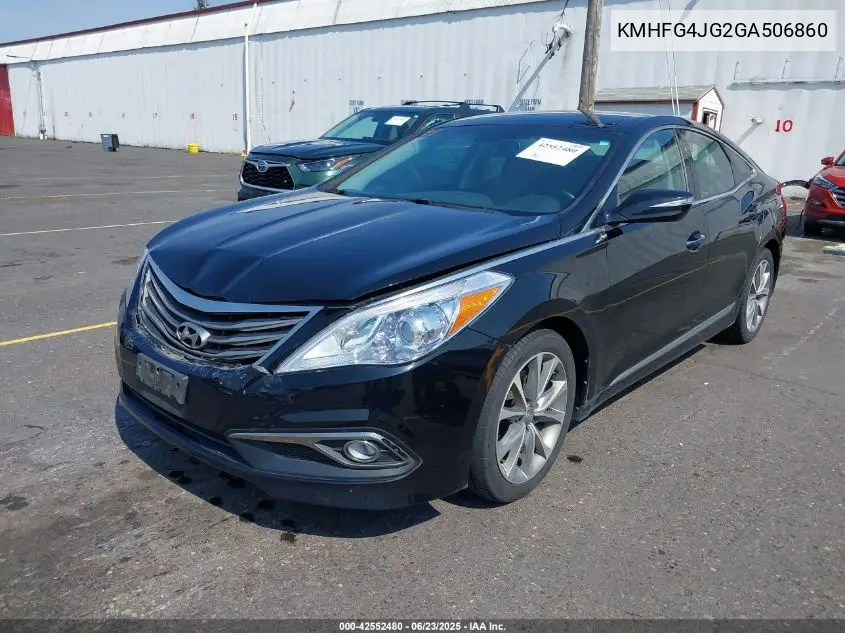 2016 Hyundai Azera VIN: KMHFG4JG2GA506860 Lot: 42552480