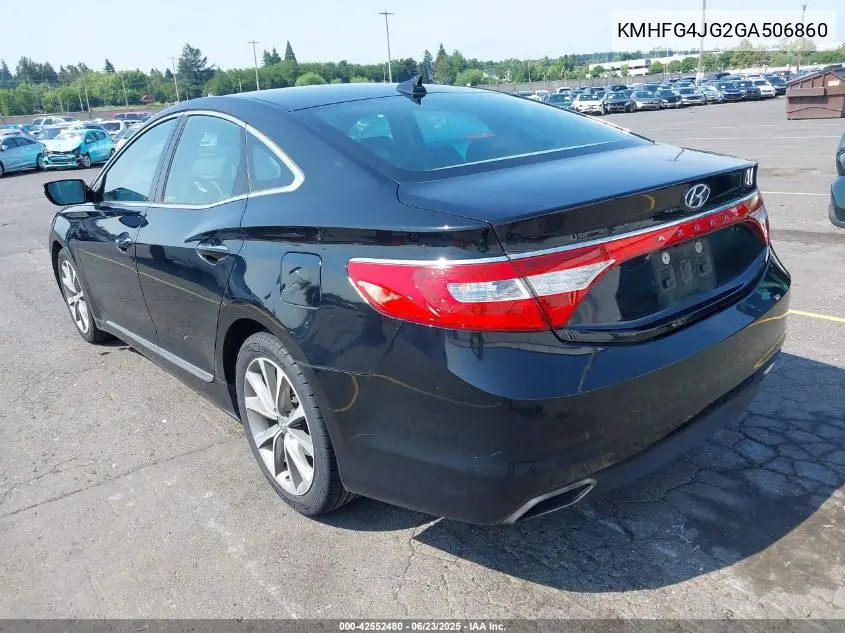2016 Hyundai Azera VIN: KMHFG4JG2GA506860 Lot: 42552480