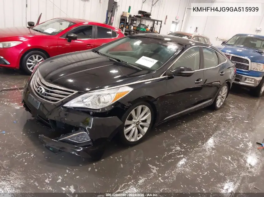 2016 Hyundai Azera Limited VIN: KMHFH4JG9GA515939 Lot: 42565103