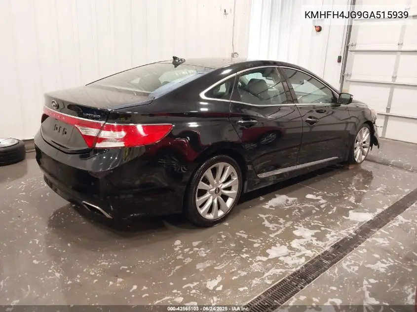2016 Hyundai Azera Limited VIN: KMHFH4JG9GA515939 Lot: 42565103