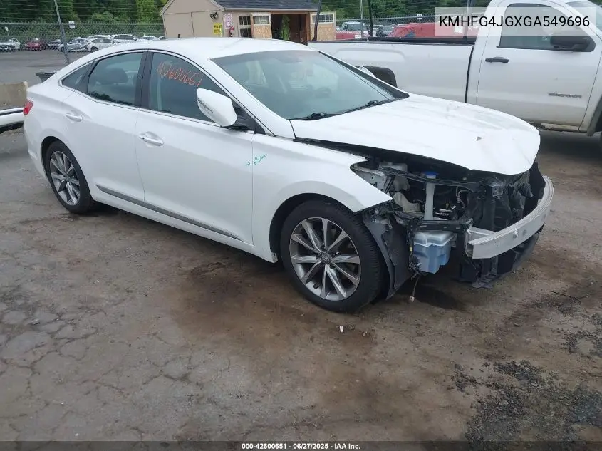 2016 Hyundai Azera VIN: KMHFG4JGXGA549696 Lot: 42600651