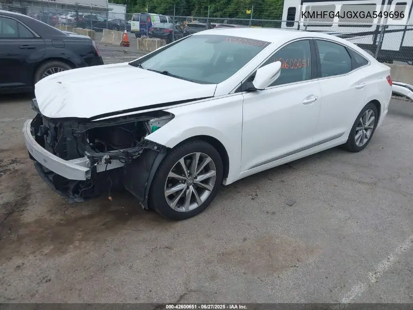 2016 Hyundai Azera VIN: KMHFG4JGXGA549696 Lot: 42600651