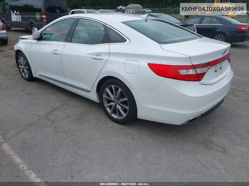 2016 Hyundai Azera VIN: KMHFG4JGXGA549696 Lot: 42600651