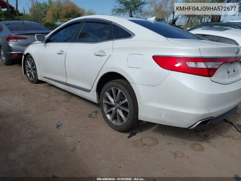 2017 Hyundai Azera VIN: KMHFG4JG9HA572677 Lot: 42654034