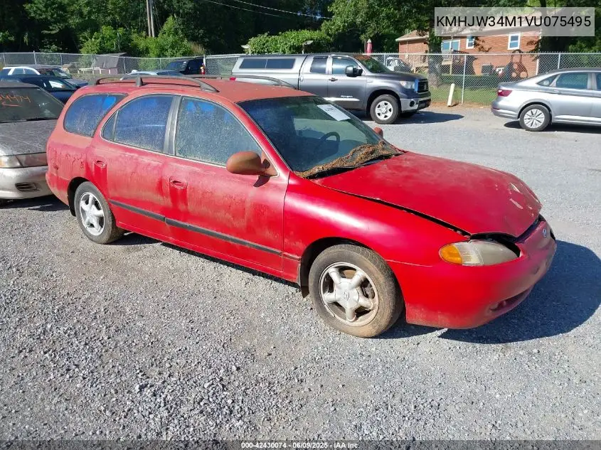1997 Hyundai Elantra Gls VIN: KMHJW34M1VU075495 Lot: 42430074