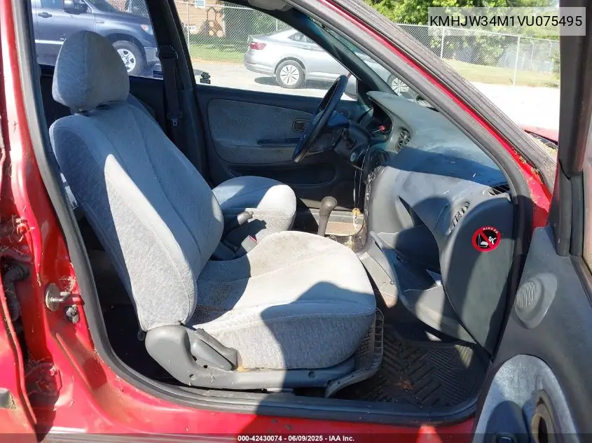 1997 Hyundai Elantra Gls VIN: KMHJW34M1VU075495 Lot: 42430074