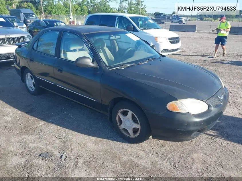kmhjf35f2xu794533 KMHJF35F2XU794533 1999 Hyundai Elantra Gls