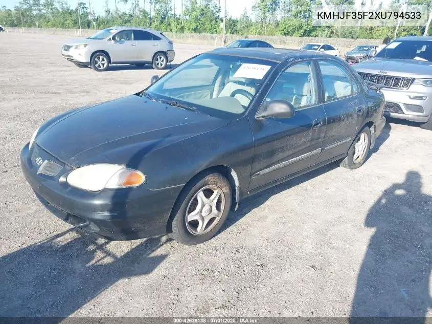 kmhjf35f2xu794533 KMHJF35F2XU794533 1999 Hyundai Elantra Gls