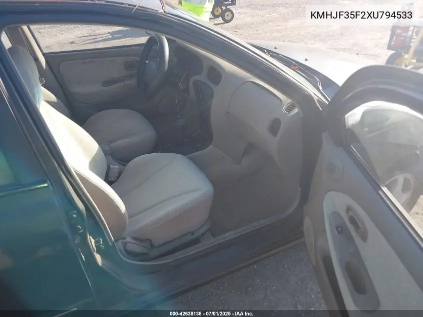 kmhjf35f2xu794533 KMHJF35F2XU794533 1999 Hyundai Elantra Gls