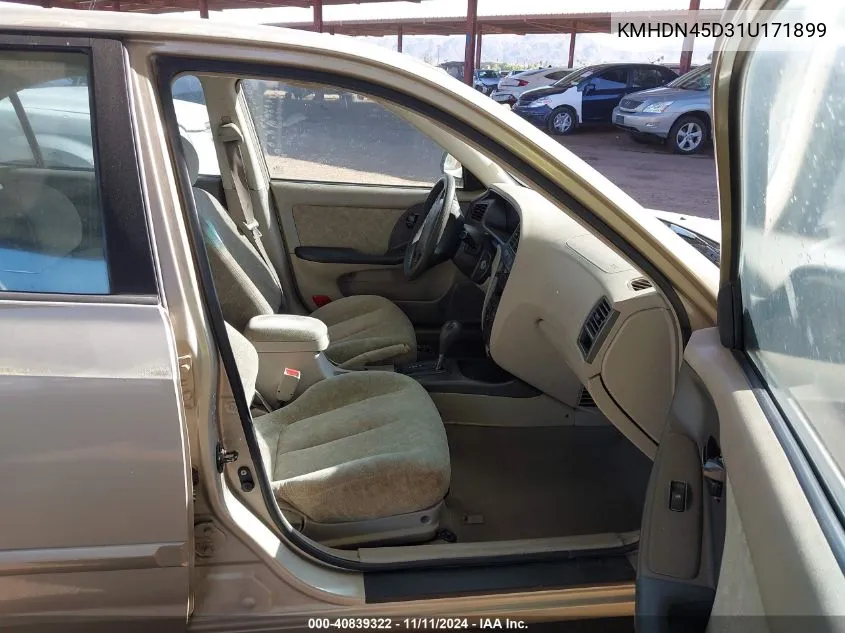 2001 Hyundai Elantra Gls VIN: KMHDN45D31U171899 Lot: 40839322