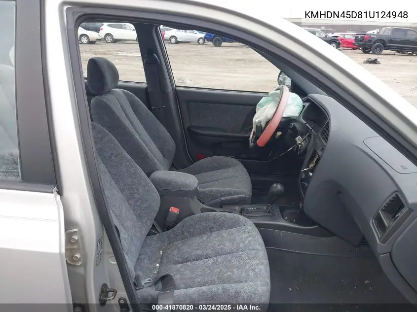 2001 Hyundai Elantra Gls VIN: KMHDN45D81U124948 Lot: 41870820