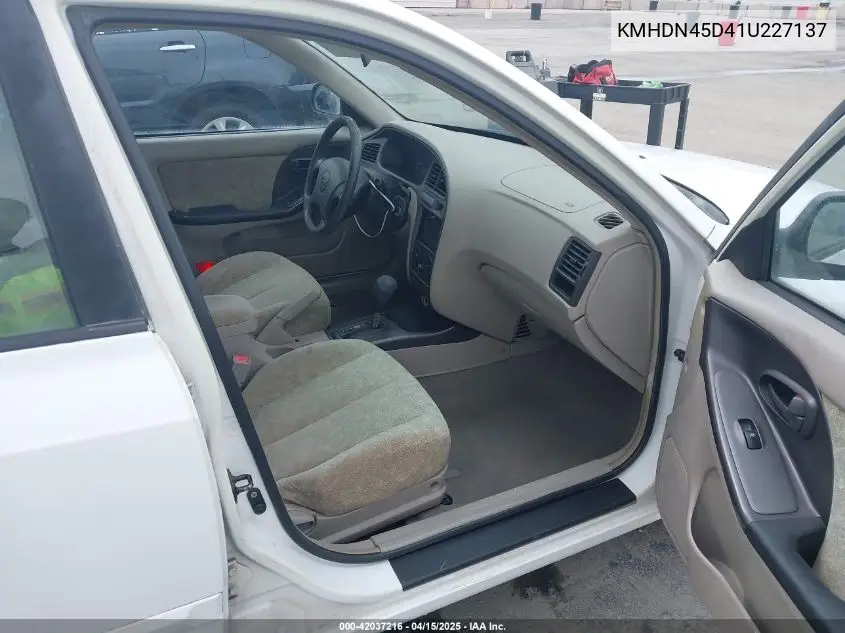 2001 Hyundai Elantra Gls VIN: KMHDN45D41U227137 Lot: 42037216