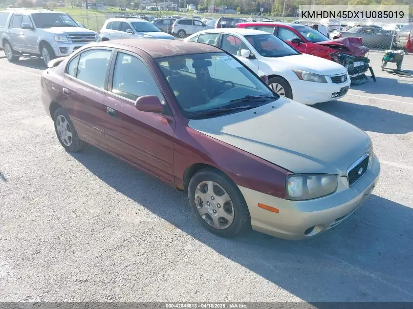 2001 Hyundai Elantra Gls VIN: KMHDN45DX1U085019 Lot: 42045813