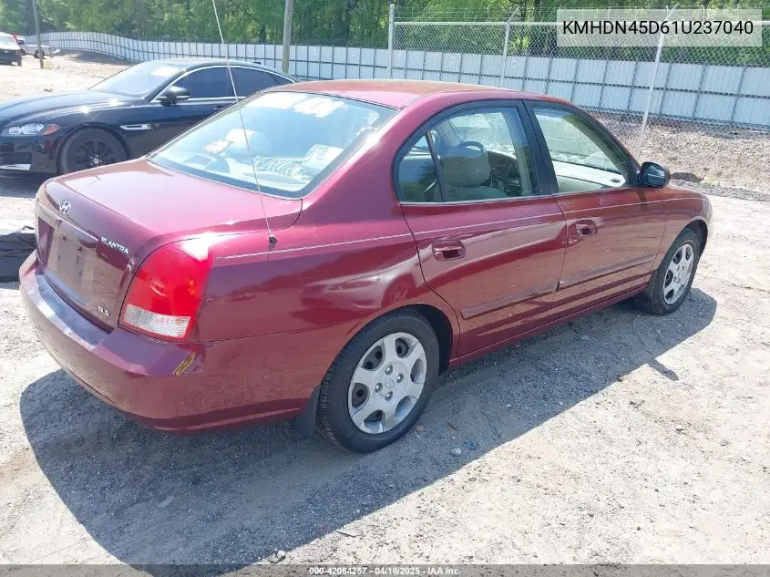 2001 Hyundai Elantra Gls VIN: KMHDN45D61U237040 Lot: 42064257