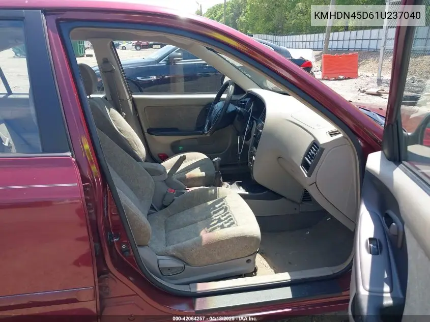 2001 Hyundai Elantra Gls VIN: KMHDN45D61U237040 Lot: 42064257