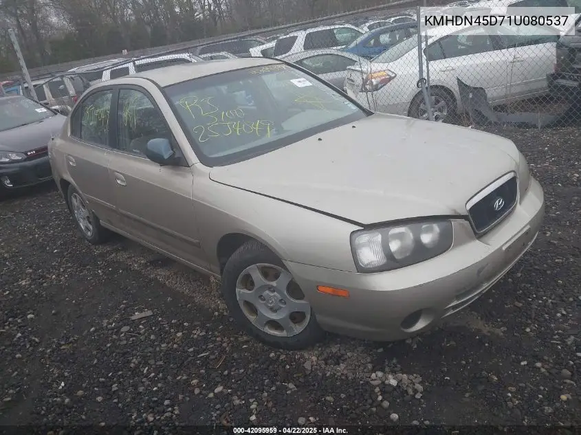 2001 Hyundai Elantra Gls VIN: KMHDN45D71U080537 Lot: 42095959