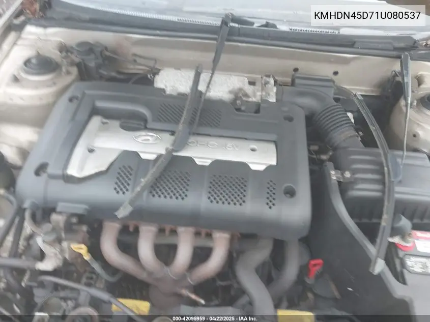 2001 Hyundai Elantra Gls VIN: KMHDN45D71U080537 Lot: 42095959