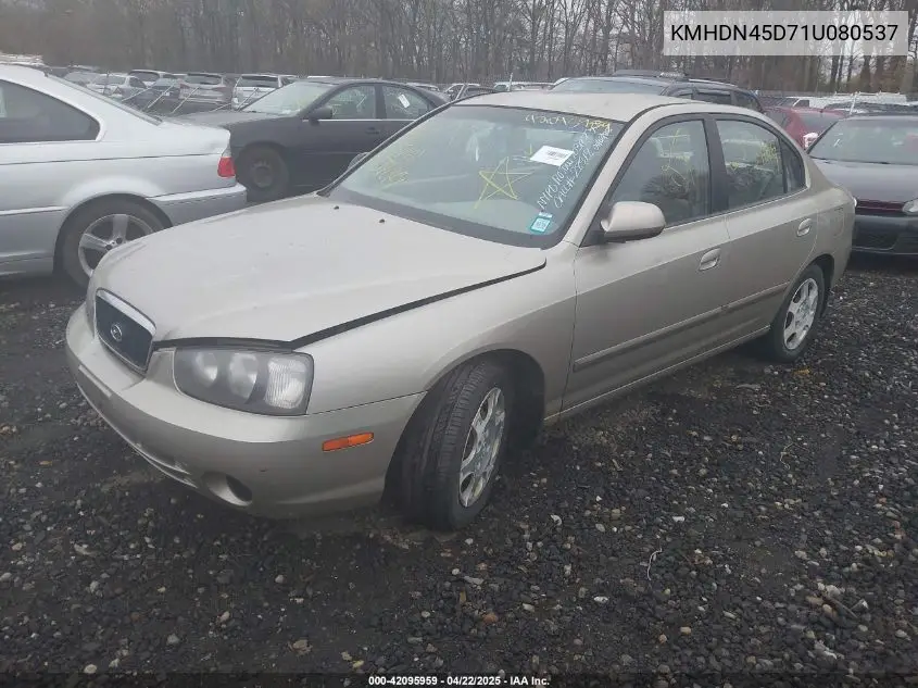 2001 Hyundai Elantra Gls VIN: KMHDN45D71U080537 Lot: 42095959