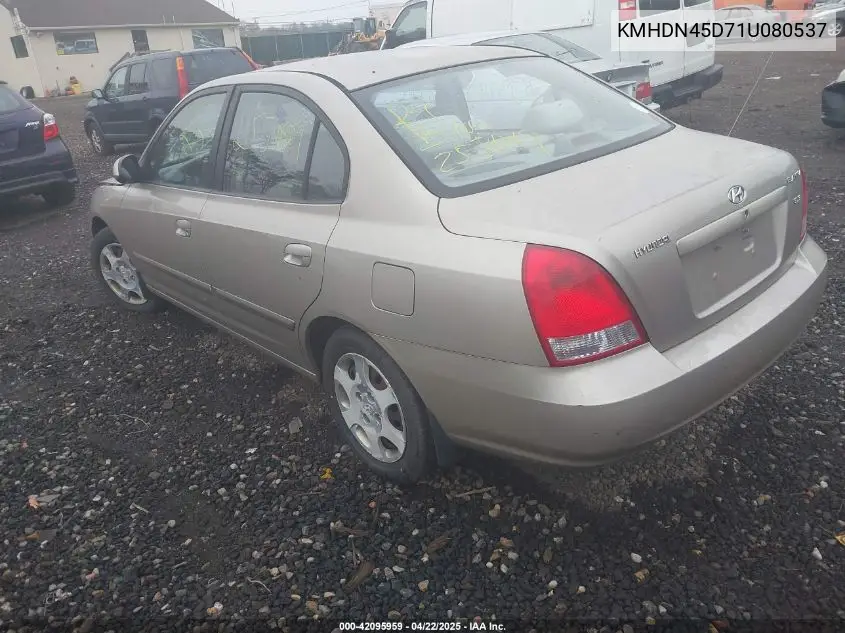 2001 Hyundai Elantra Gls VIN: KMHDN45D71U080537 Lot: 42095959