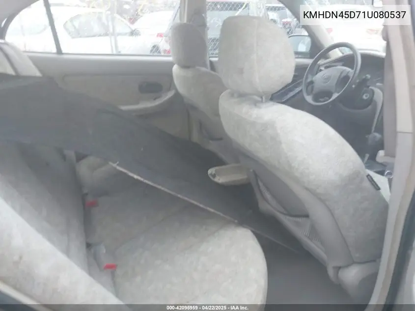 2001 Hyundai Elantra Gls VIN: KMHDN45D71U080537 Lot: 42095959