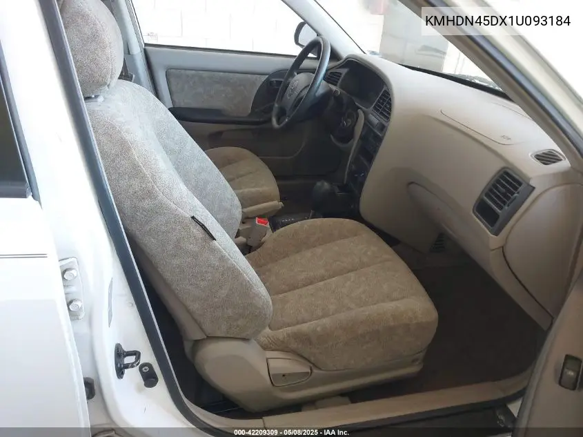 2001 Hyundai Elantra Gls VIN: KMHDN45DX1U093184 Lot: 42209309