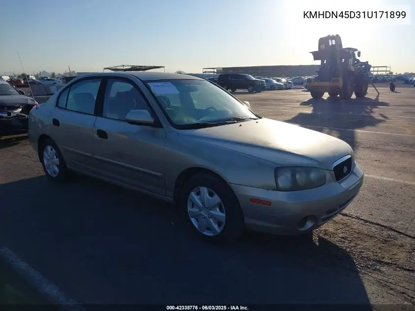 2001 Hyundai Elantra Gls VIN: KMHDN45D31U171899 Lot: 42335776