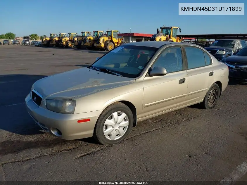 2001 Hyundai Elantra Gls VIN: KMHDN45D31U171899 Lot: 42335776