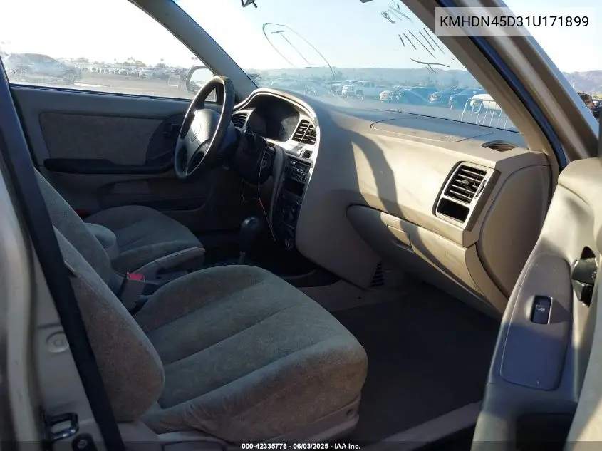 2001 Hyundai Elantra Gls VIN: KMHDN45D31U171899 Lot: 42335776