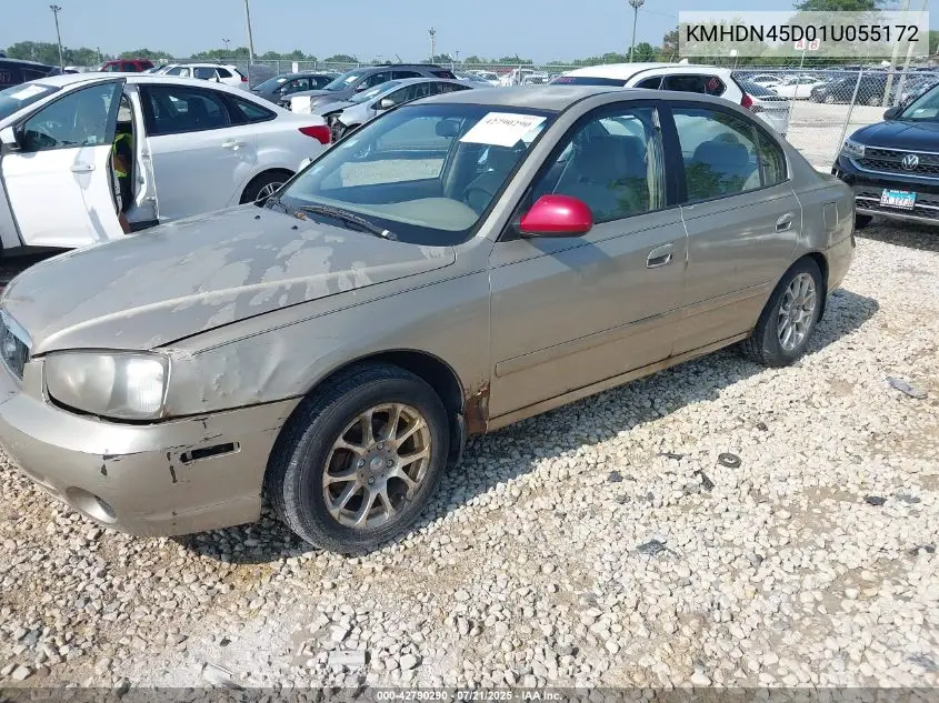 2001 Hyundai Elantra Gls VIN: KMHDN45D01U055172 Lot: 42790290