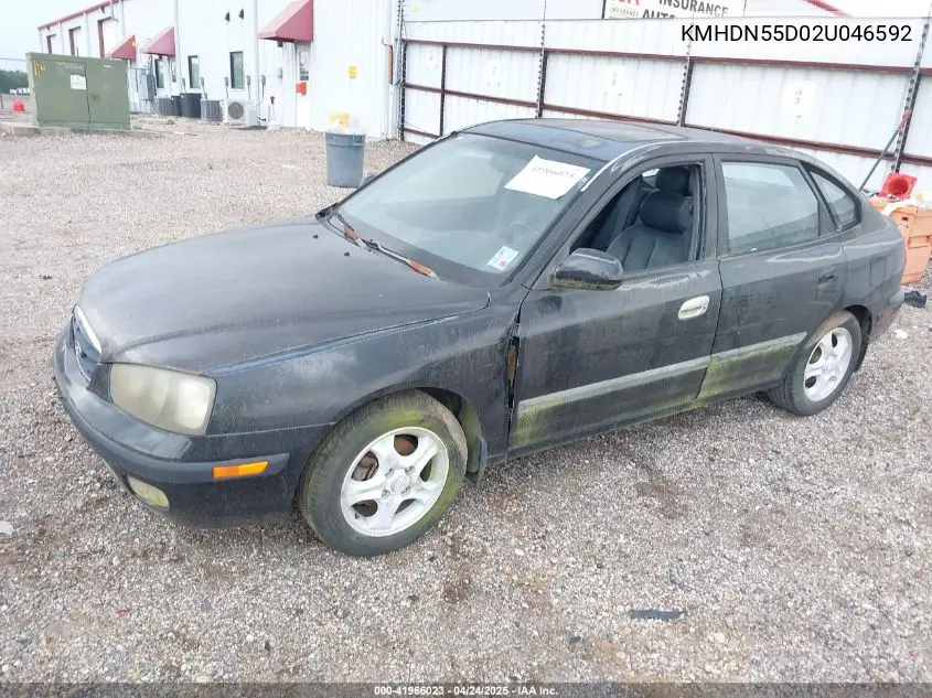 2002 Hyundai Elantra Gt VIN: KMHDN55D02U046592 Lot: 41966023