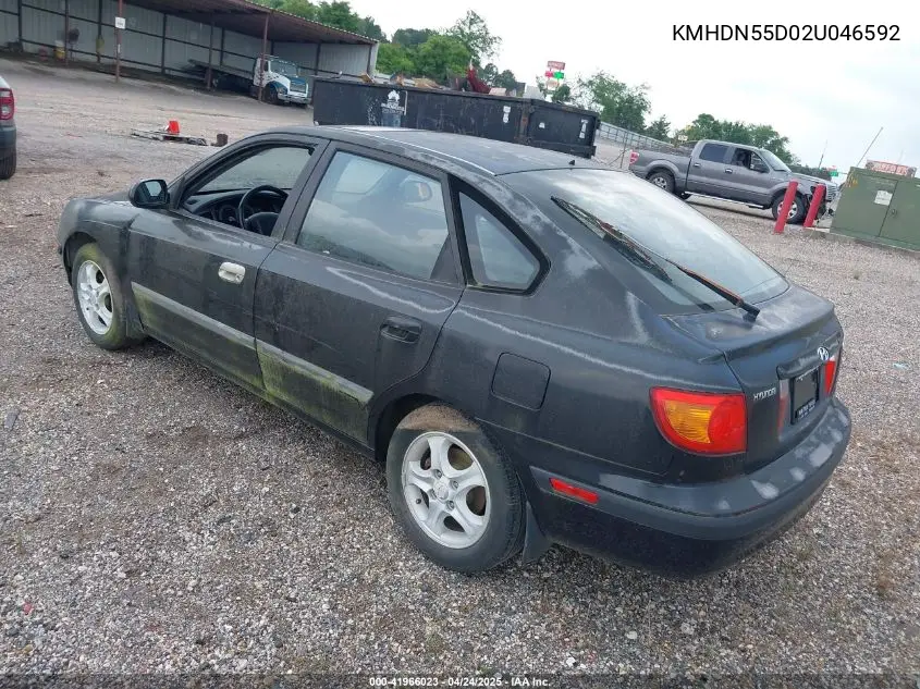 2002 Hyundai Elantra Gt VIN: KMHDN55D02U046592 Lot: 41966023