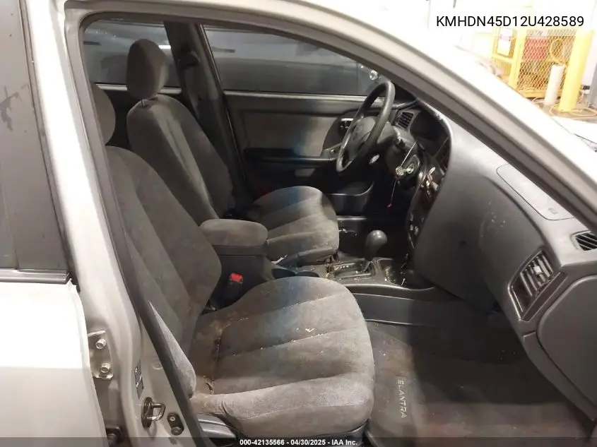 2002 Hyundai Elantra Gls VIN: KMHDN45D12U428589 Lot: 42135566