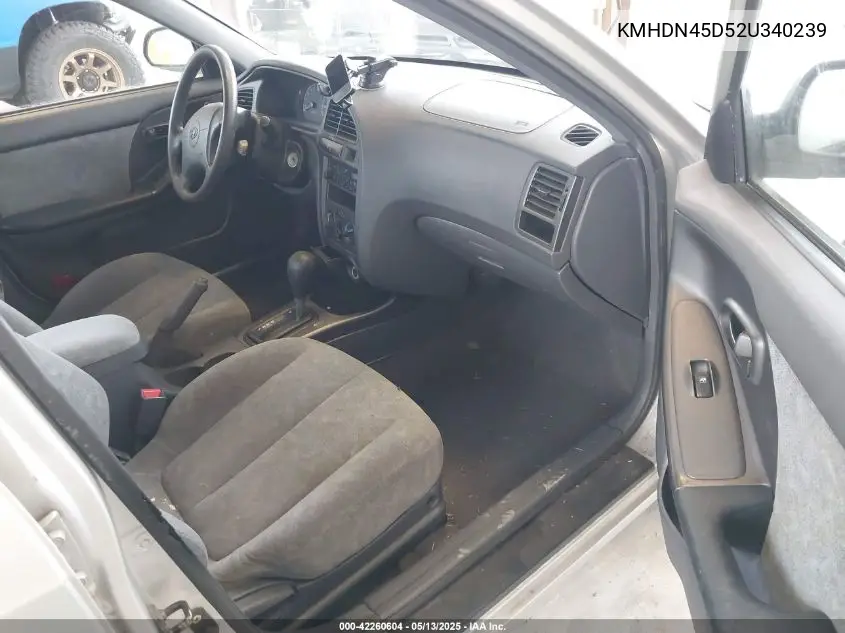 2002 Hyundai Elantra Gls VIN: KMHDN45D52U340239 Lot: 42260604