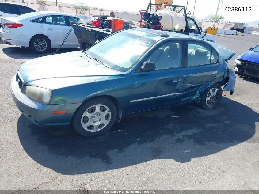 2002 Hyundai Elantra Gls/Gt VIN: KMHDN45D72U270727 Lot: 42386112