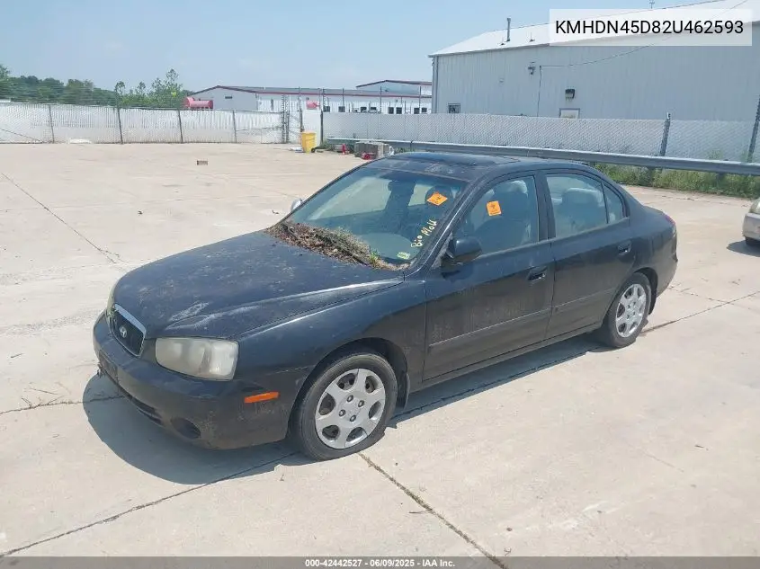 2002 Hyundai Elantra Gls VIN: KMHDN45D82U462593 Lot: 42442527