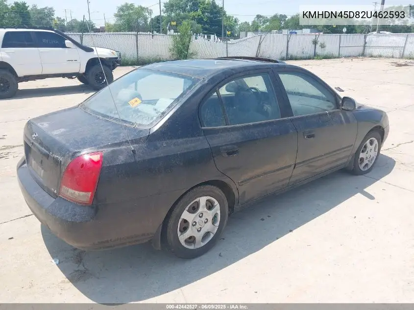 2002 Hyundai Elantra Gls VIN: KMHDN45D82U462593 Lot: 42442527