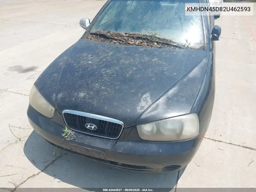 2002 Hyundai Elantra Gls VIN: KMHDN45D82U462593 Lot: 42442527