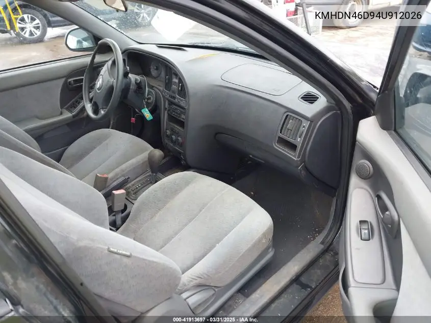 2004 Hyundai Elantra Gls/Gt VIN: KMHDN46D94U912026 Lot: 41913697