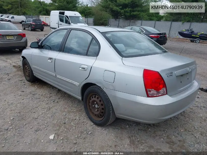 2004 Hyundai Elantra Gls/Gt VIN: KMHDN46D14U790939 Lot: 42194909