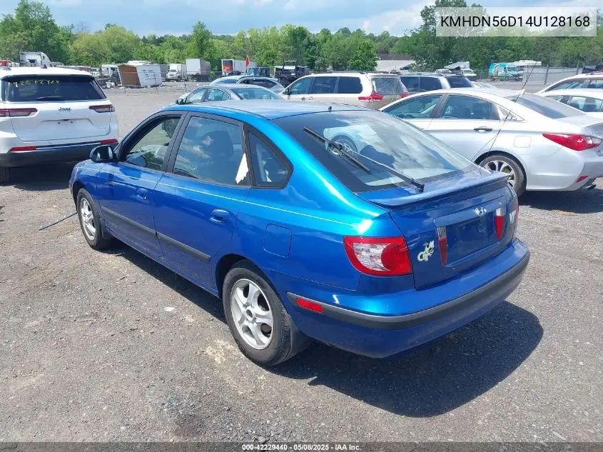2004 Hyundai Elantra Gt VIN: KMHDN56D14U128168 Lot: 42229440