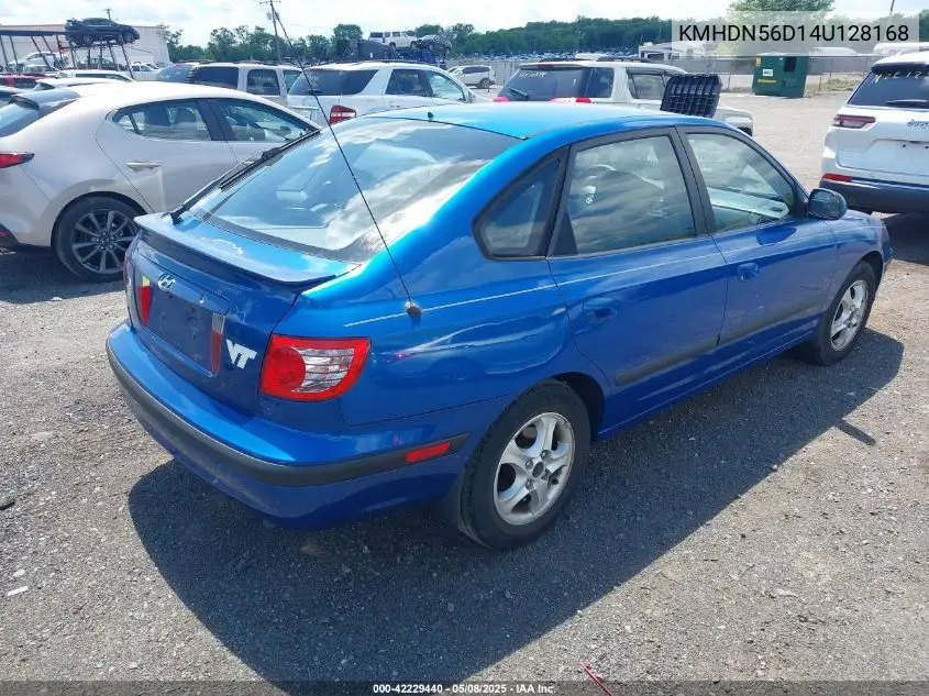 2004 Hyundai Elantra Gt VIN: KMHDN56D14U128168 Lot: 42229440