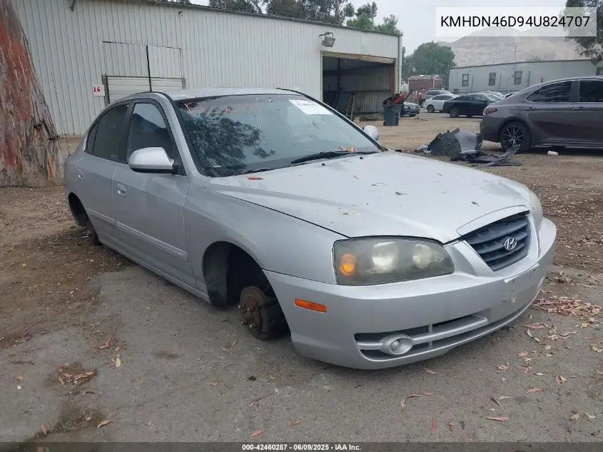 2004 Hyundai Elantra Gls/Gt VIN: KMHDN46D94U824707 Lot: 42460287