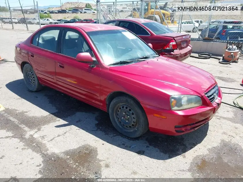 2004 Hyundai Elantra Gls/Gt VIN: KMHDN46D84U921364 Lot: 42590464