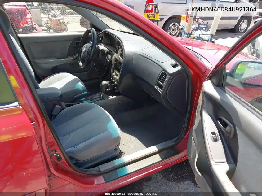 2004 Hyundai Elantra Gls/Gt VIN: KMHDN46D84U921364 Lot: 42590464