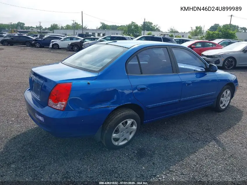 2004 Hyundai Elantra Gls/Gt VIN: KMHDN46D24U899989 Lot: 42631532